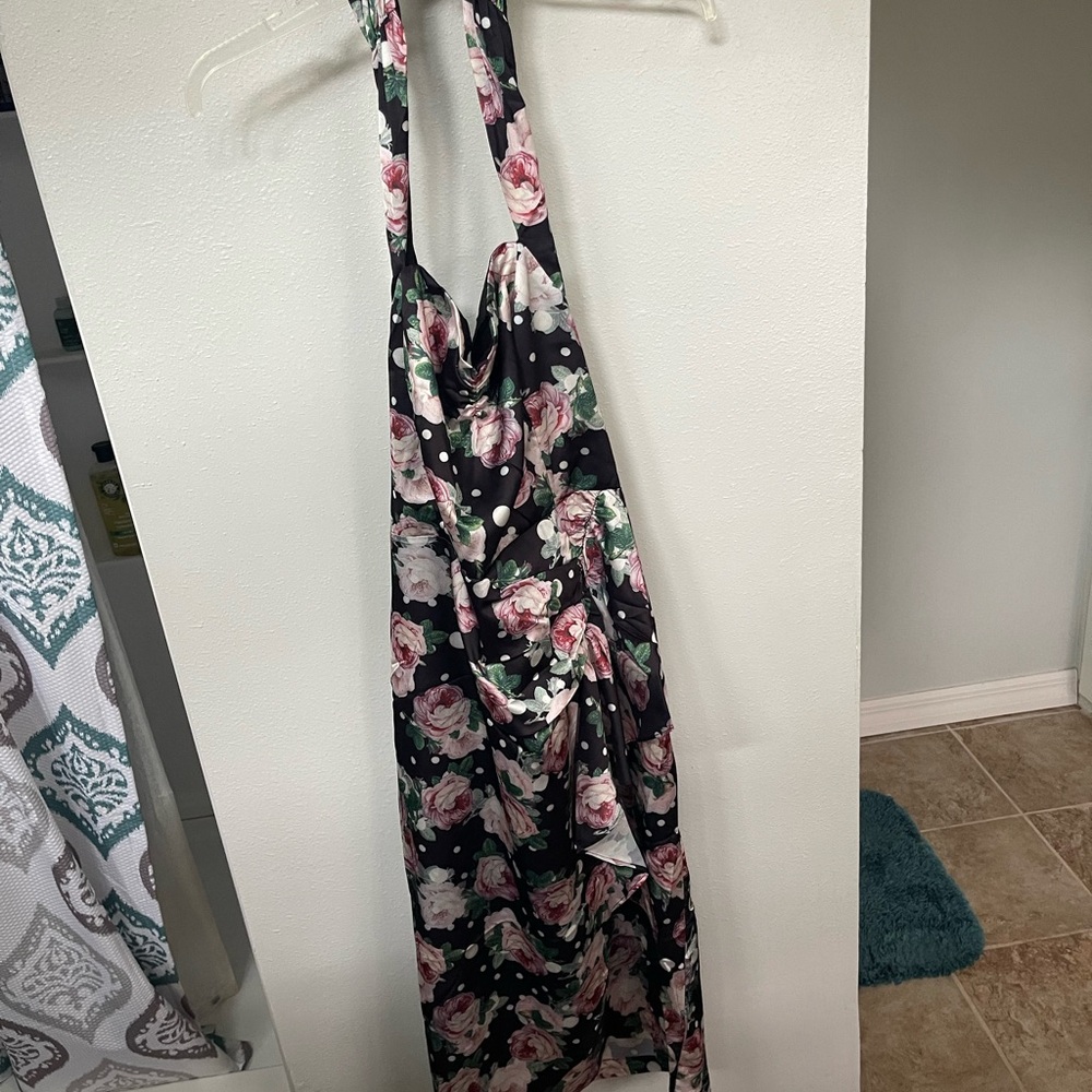 Floral Halter Neck Dress